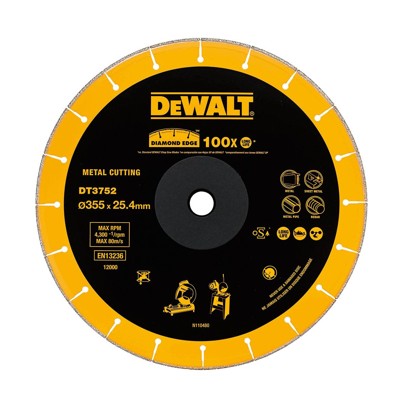 Bild von DeWalt, Sägeblatt, DT3752QZ Diamanttrennscheibe 355mm x 25,4mm