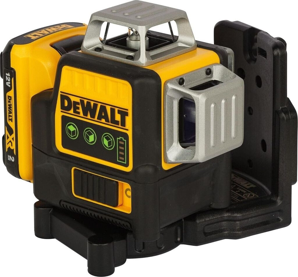 Bild von Dewalt 3 x 360° Akku-Multilinien-Laser grün DCE089D1G (Selbstnivellierender Laser, mit Pulsmodus für Empfängereinsatz, Schutzklasse IP65, inkl. 12 Volt 2 Ah Akku und Ladegrät)