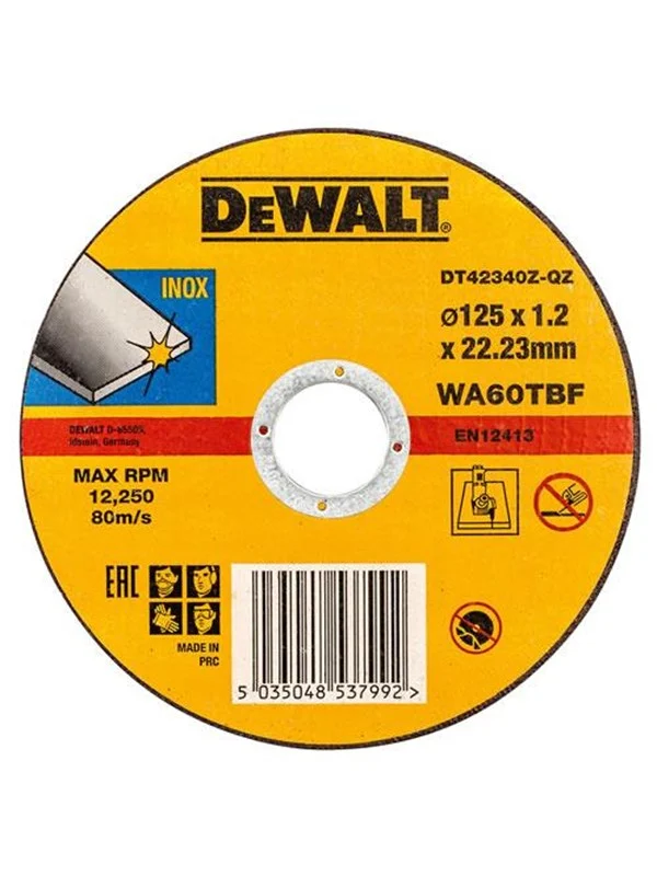 Bild von DeWalt, Sägeblatt, Dewa Trennscheibe DT42340ZQZ Edelstahl flach 125x1.2mm