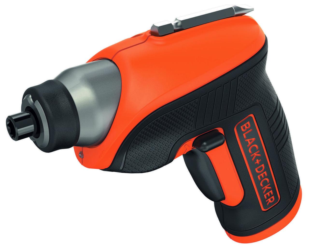 Bild von Black+Decker Akku-/ Winkelschrauber (3,6V, 1,5Ah Li-Ion, Winkelaufsatz, 8 Positionen, autom. Spindelarretierung, Rechts-/Linkslauf, LED-Arbeitsleuchte, magnetische Bit-Aufbewahrung) CS3652LC