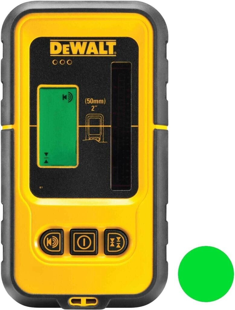 Bild von Dewalt Empfänger für Linienlaser DE0892G (für Laser mit grüner Diode, bis 50m Reichweite, sehr einfache Handhabung, mit integriertem Magnet & Abschaltautomatik)