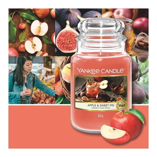 Bild von Yankee Candle Duftkerze Apple & Sweet Fig im Glas Jar 623 g Housewarmer