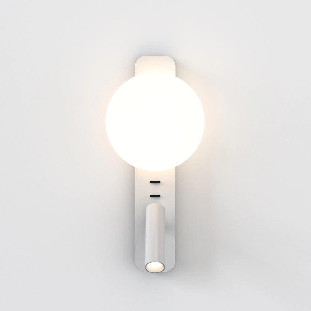 Bild von Wandleuchte Zeppo Reader aus Aluminium in Weiß 2xG9