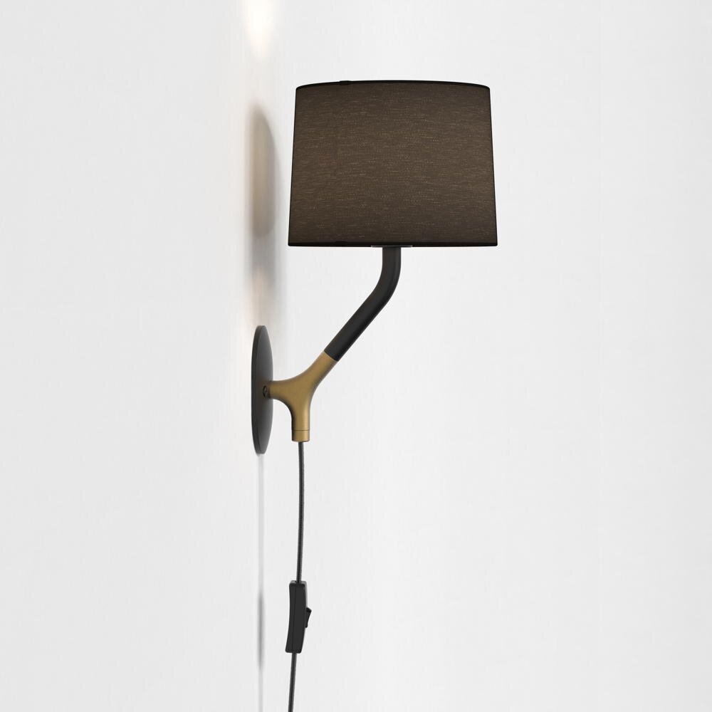 Bild von Wandleuchte Arbor in Schwarz-matt und Messing E14