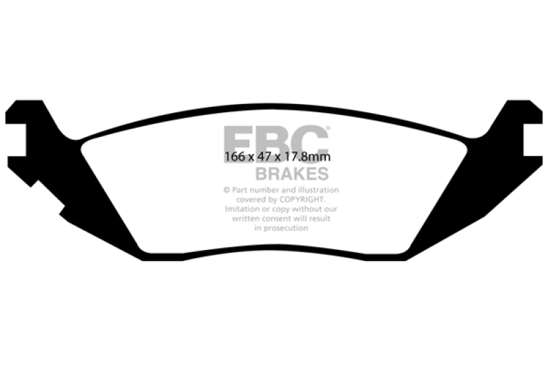 Bild von EBC Brakes DP41639R Bremsbelagsatz Hinterachse DODGE: Durango