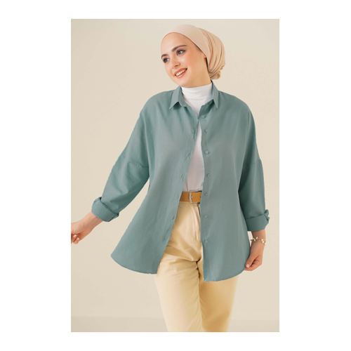 Bild von Bigdart 103901 Übergroßes Basic Hijab-Shirt Wassergrün für Damen