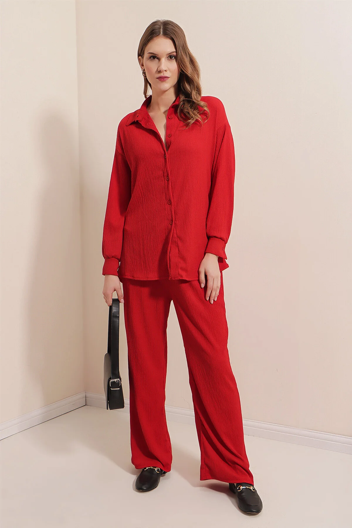 Bild von Bigdart 5858 Gestrickter Doppelanzug – Rot für Damen - 42