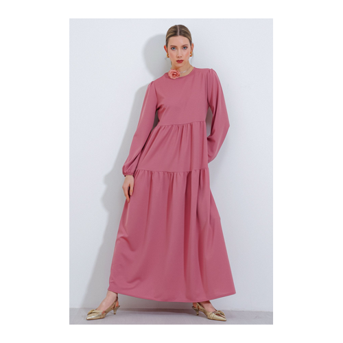 Bild von Bigdart Langes Gestricktes Hijab-Kleid in Getrockneter Rose 2482 für Damen - 44
