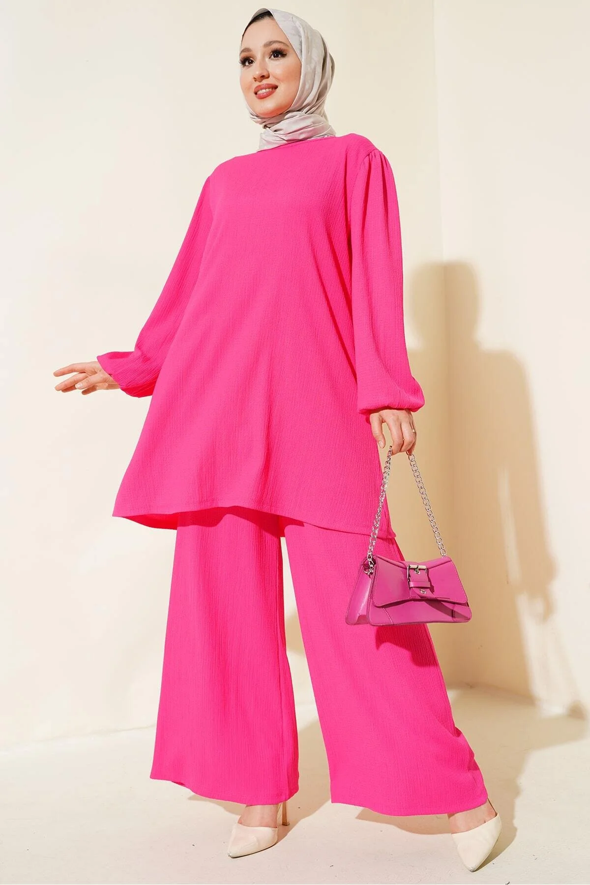 Bild von Bigdart Fuchsiafarbenes Tunika- Und Hosen-/oberteil-set 6663 für Damen - 50