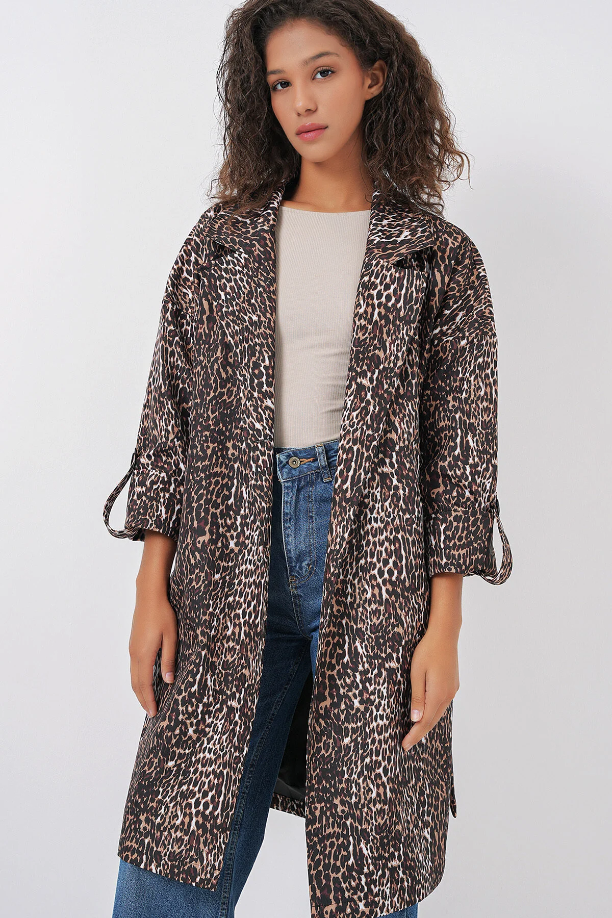 Bild von Bigdart 9104 Zweireihiger Trenchcoat Mit Kragenfutter – E. Coffee für Damen - 40