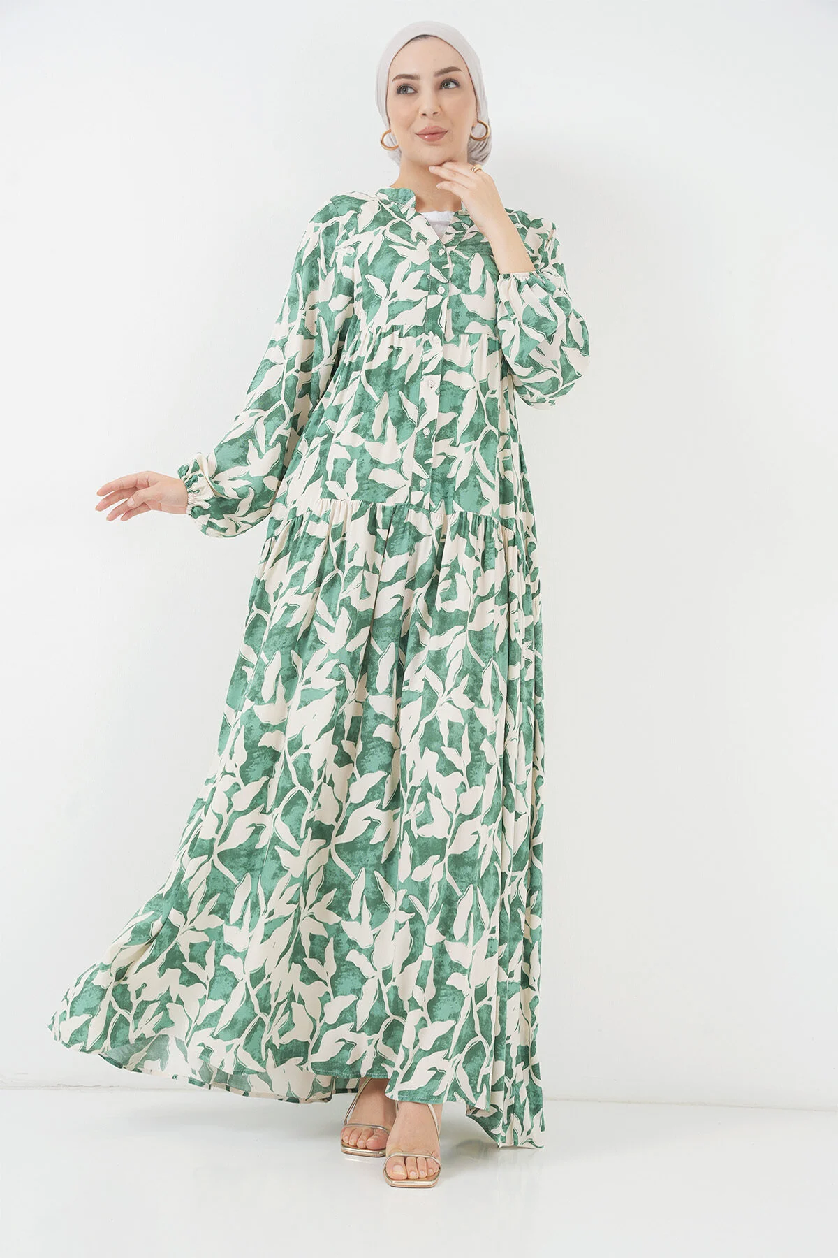 Bild von Bigdart Modest Fashion Kleid Grün Lang für Damen - 44