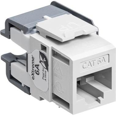 Bild von Leviton 6110G-RW6, Flat, Grey, White, RJ-45, Female, Cat6a, U/UTP (UTP), Netzwerkkabel