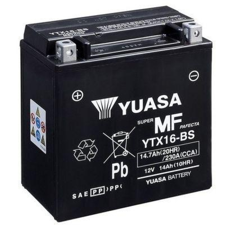 Bild von YUASA Starterbatterie Maintenance Free YTX16-BS