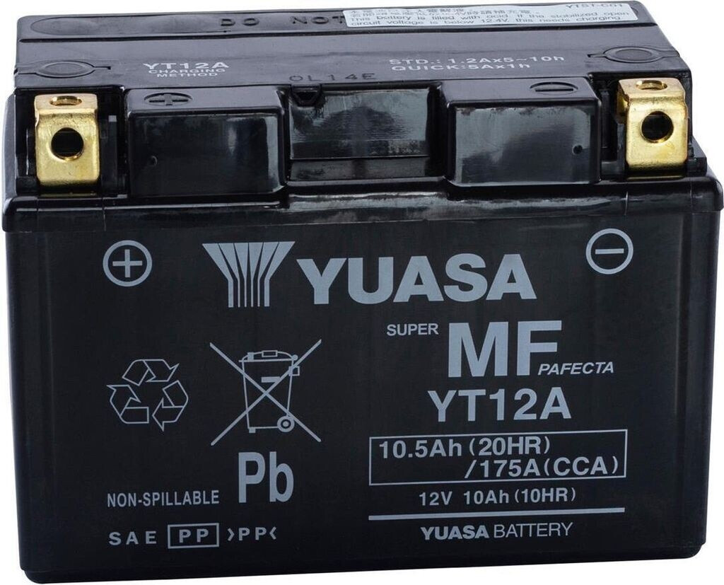 Bild von YUASA YT12A 12V 10Ah 175A Starterbatterie für SUZUKI KTM HTZ12A-BS 3361014G11 64111053000