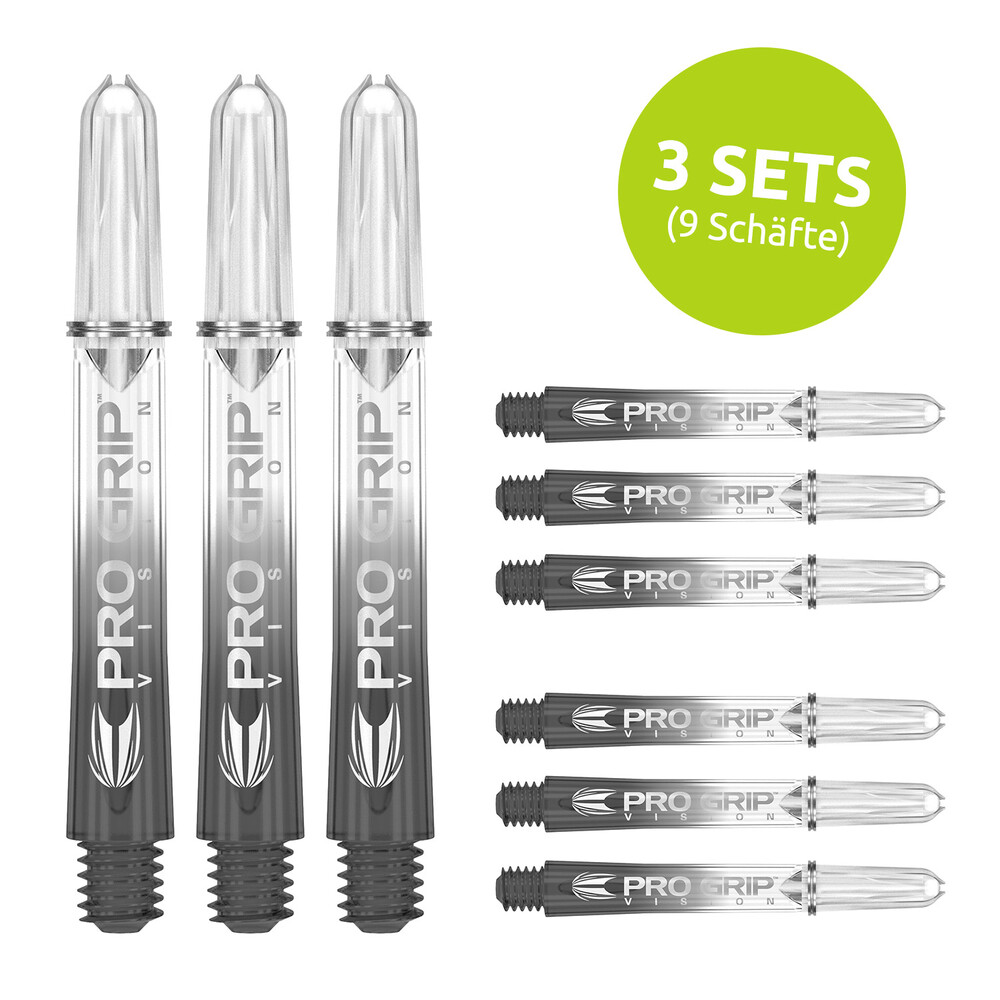 Bild von Target Pro Grip Schaft - Vision Black - 3 Sets - (versch. L?ngen) Short 34 mm