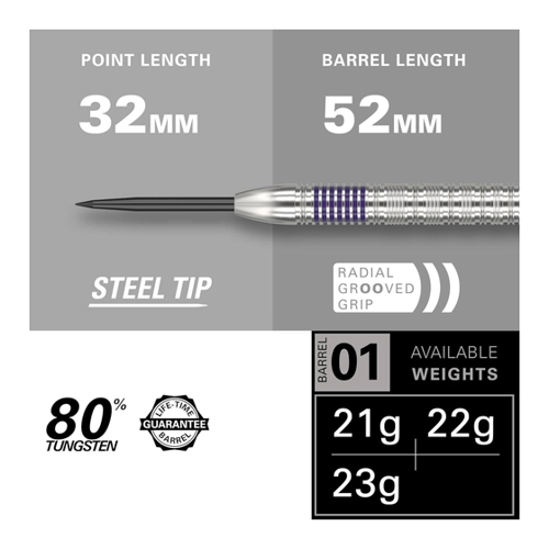 Bild von TARGET Darts Luke Littler Dart-Set mit 80 % Wolframstahlspitze, 22 g, professionelles Dart-Set, Pro-Grip-Schäfte, Pro Ultra Flights, Dart-Geldbörse im Lieferumfang enthalten, Dart-Zubehör-Set