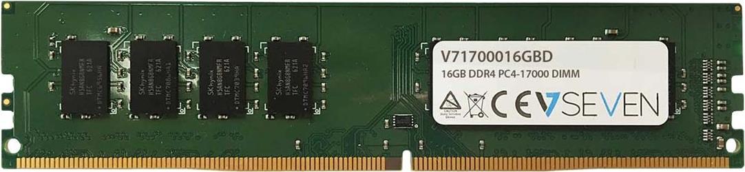 Bild von V7 V71700016GBD Desktop DDR4 DIMM Arbeitsspeicher 16GB (2133MHZ, CL15, PC4-17000, 288pin, 1.2 Volt)