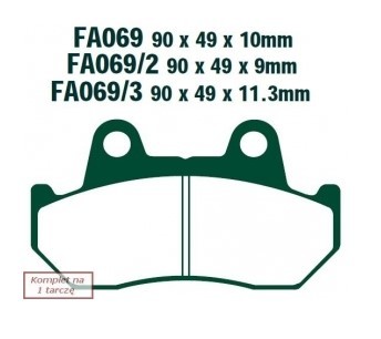 Bild von EBC Brakes FA069HH Bremsbelagsatz Bremsbeläge, Bremsklötze, Bremssteine