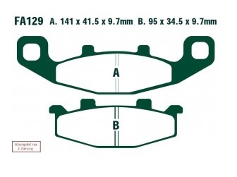 Bild von EBC Brakes FA129HH Bremsbelagsatz Bremsbeläge, Bremsklötze, Bremssteine