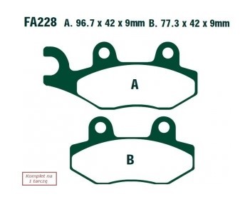 Bild von EBC Brakes SFA228 Bremsbelagsatz Bremsbeläge, Bremsklötze, Bremssteine