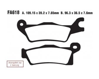Bild von EBC Brakes FA618R Bremsbelagsatz Bremsbeläge, Bremsklötze, Bremssteine