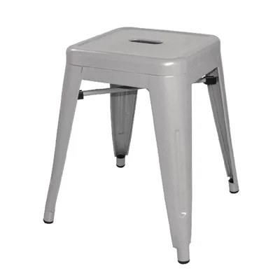 Bild von Bolero Bistro niedriger Hocker aus verzinktem Stahl (4 Stück)