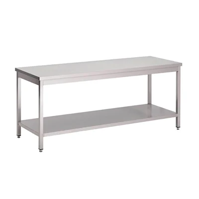 Bild von Gastro M Arbeitstisch mit Regalboden 200cm lang