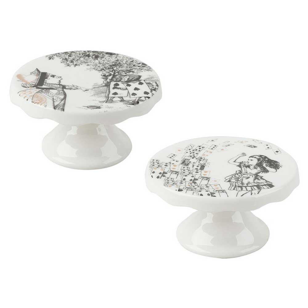 Bild von V And A Alice In Wonderland Set Of 2 Mini Cake Pedestals Durchsichtig