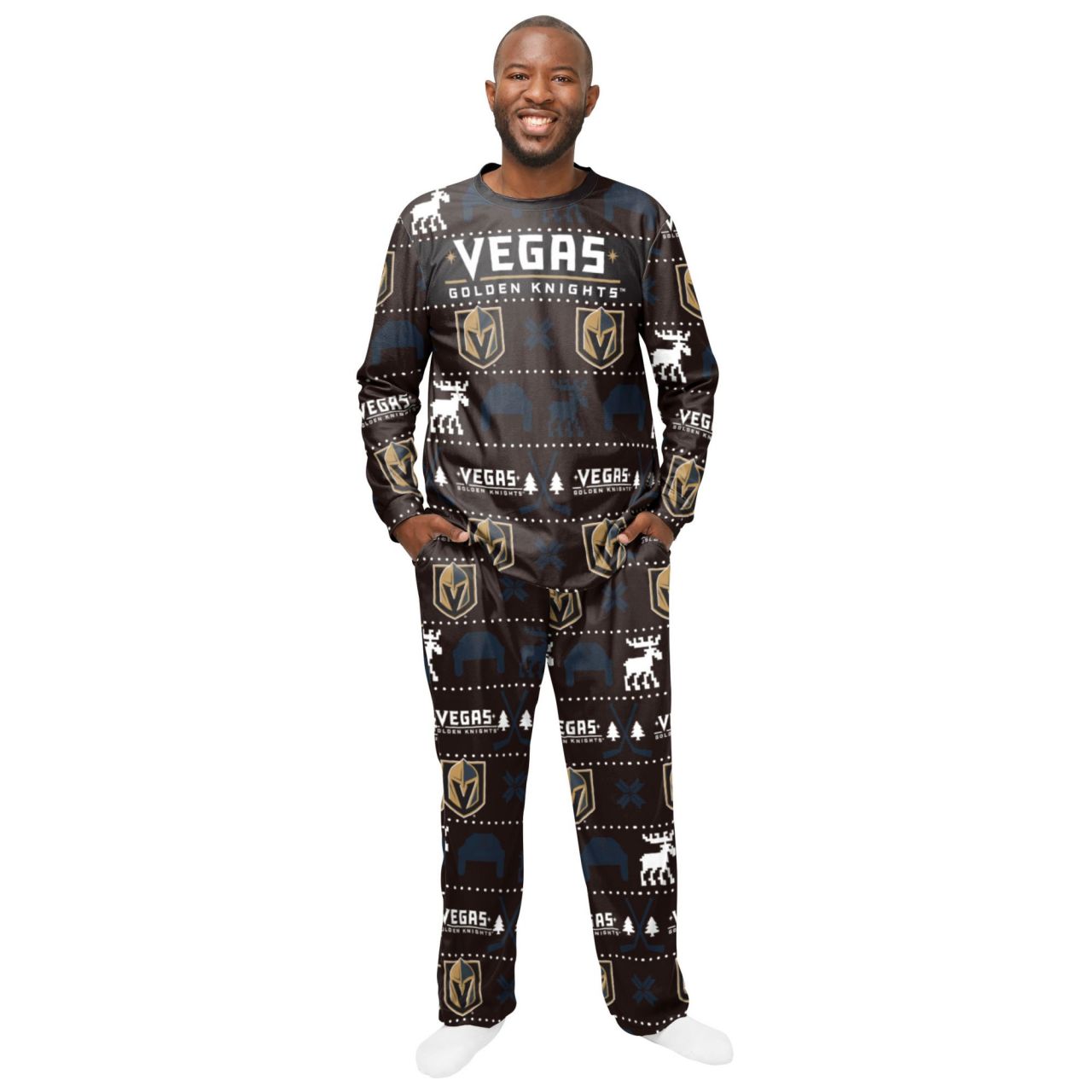 Bild von FOCO NHL Winter Xmas Pyjama Schlafanzug Vegas Golden Knights - L