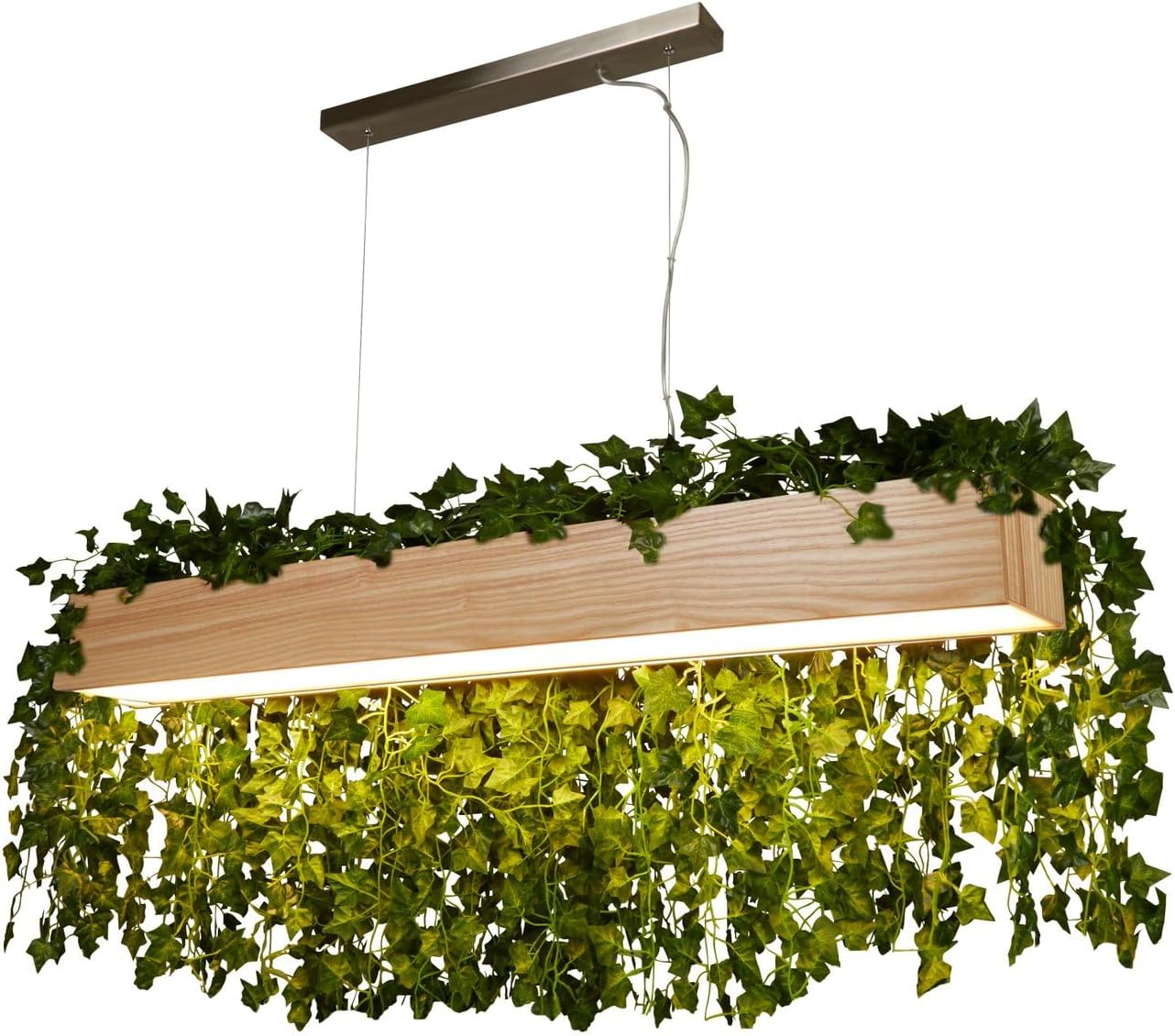 Bild von Searchlight LED-Hängeleuchte Hängeleuchte Ash, 1-flammig, LED fest integriert, Warmweiß, Echtholz