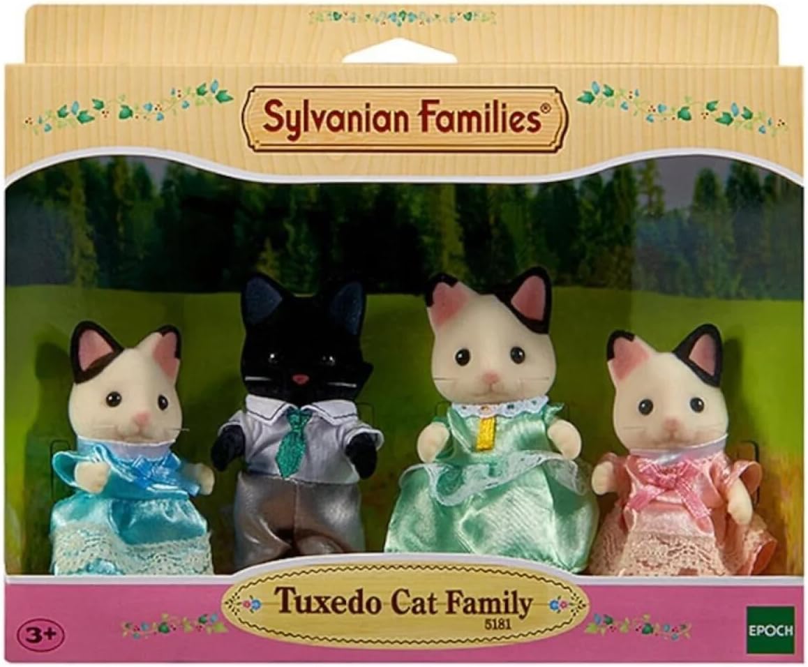 Bild von Sylvanian Families L5181 Tuxedo Katzen Familie - Figuren für Puppenhaus