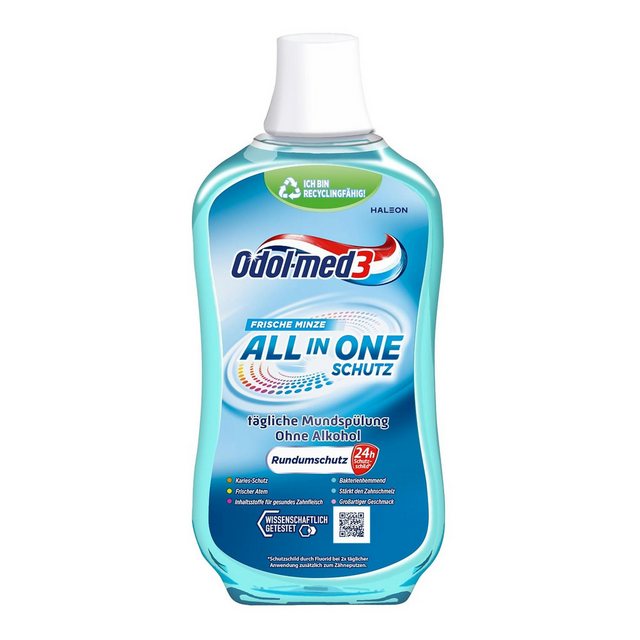 Bild von Odol Mundspülung Odol-med3 Mundspülung All in One, alkoholfreie Mundspülung, 500ml, (1-tlg)