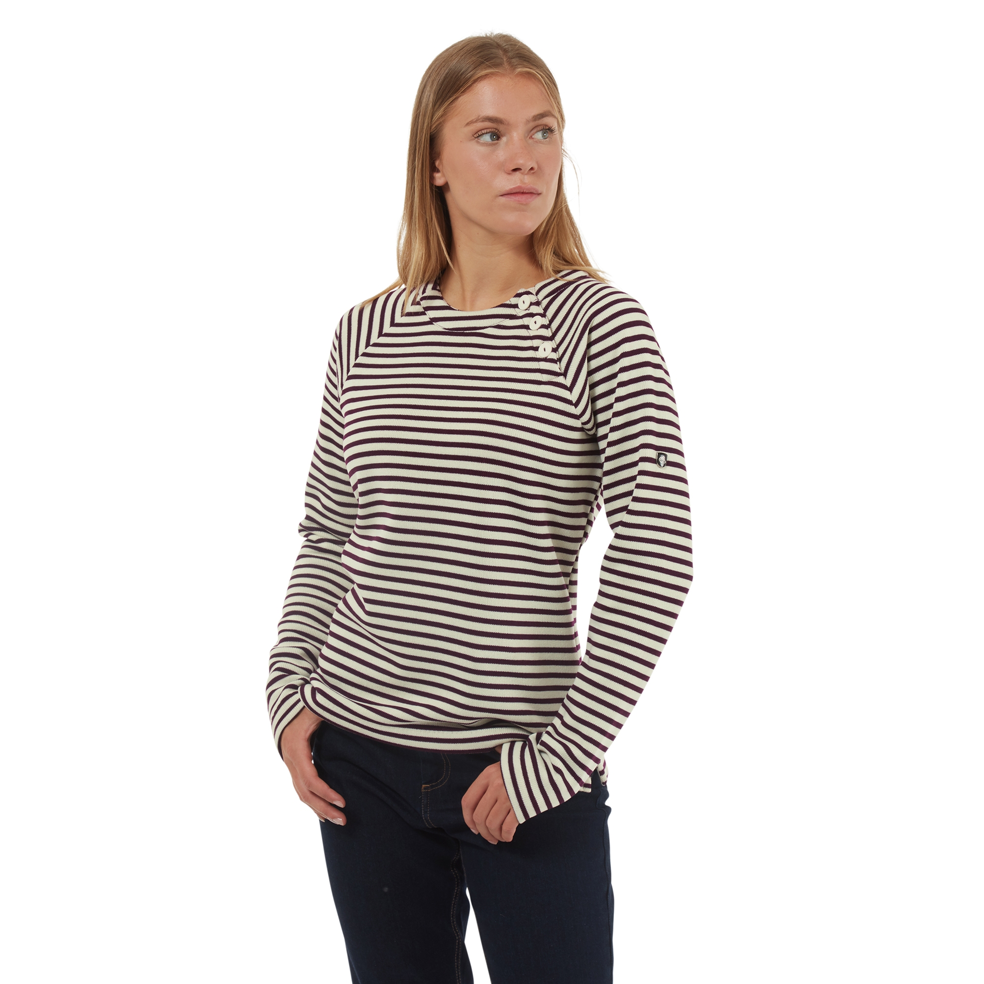 Bild von Craghoppers Women's Neela Crew Neck Potent Plum Stripe