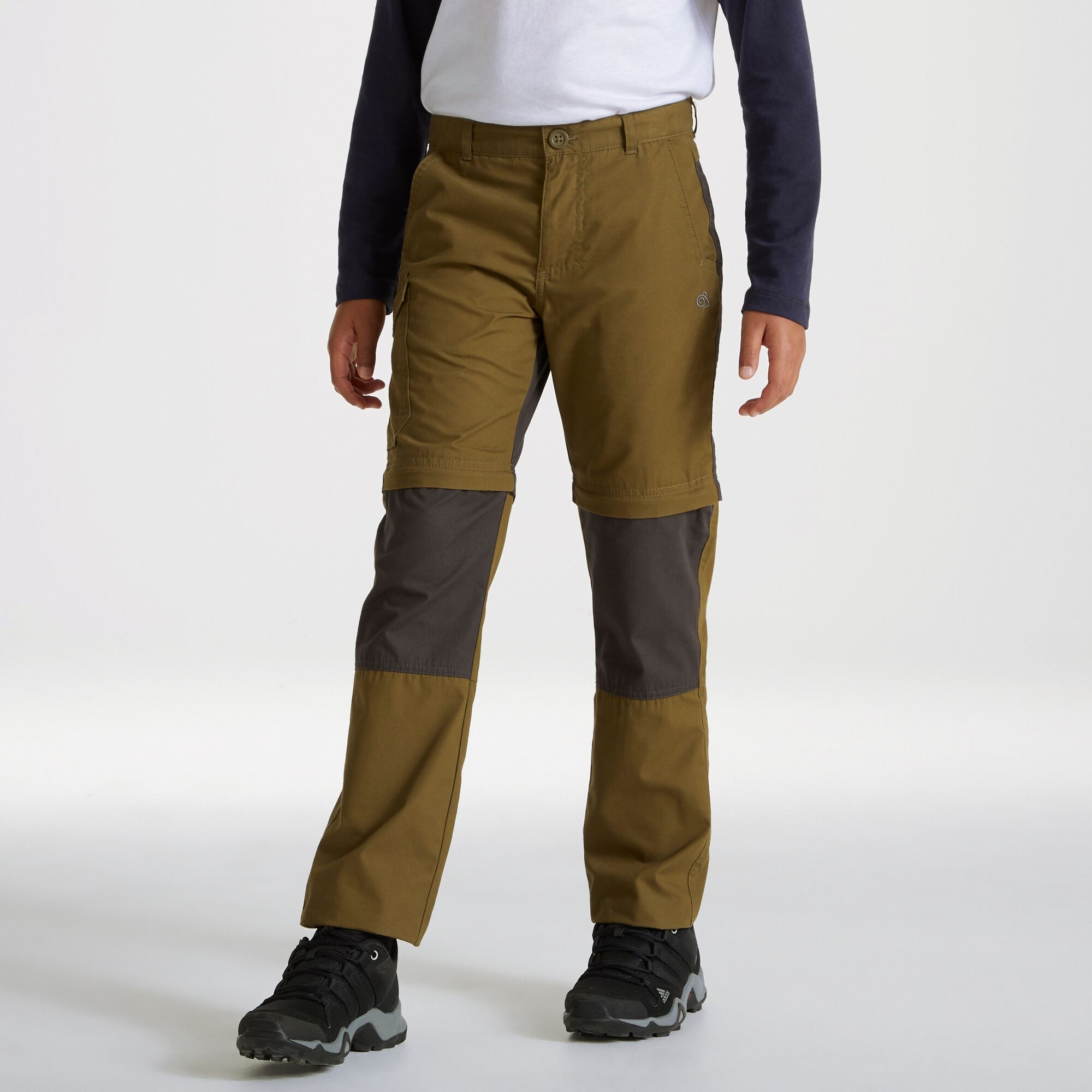 Bild von Craghoppers Kid's Kiwi Cargo Convertible Trousers (CKJ088) dark moss