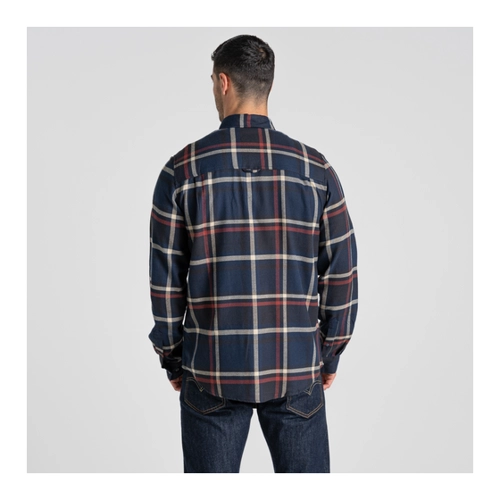 Bild von Craghoppers Men's Thornhill Long Sleeved Hemden Blue Navy / Mahogany Check