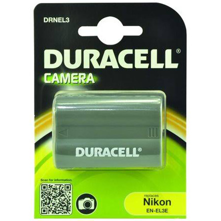 Bild von Duracell Lithium-Ionen-Akku EN-EL3E,1400mAh (Akku), Kamera Stromversorgung, Grau