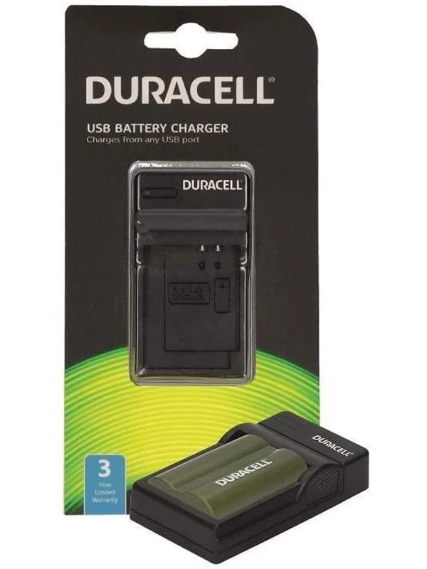 Bild von Duracell Ladegerät mit USB Kabel für DRC511/BP-511 (Ladegerät), Kamera Stromversorgung, Schwarz