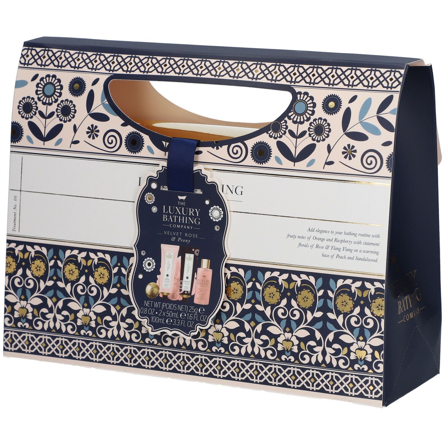 Bild von The Luxury Bathing Company Coffret DECORATIVE BORDERS Perfect Night In Geschenktasche - Rose velours et Pivoine
