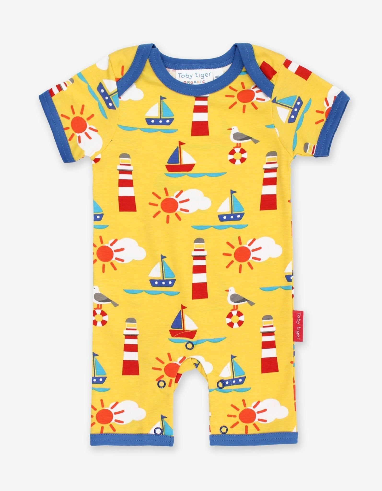 Bild von Toby Tiger Sommer Strampler mit maritimem Print