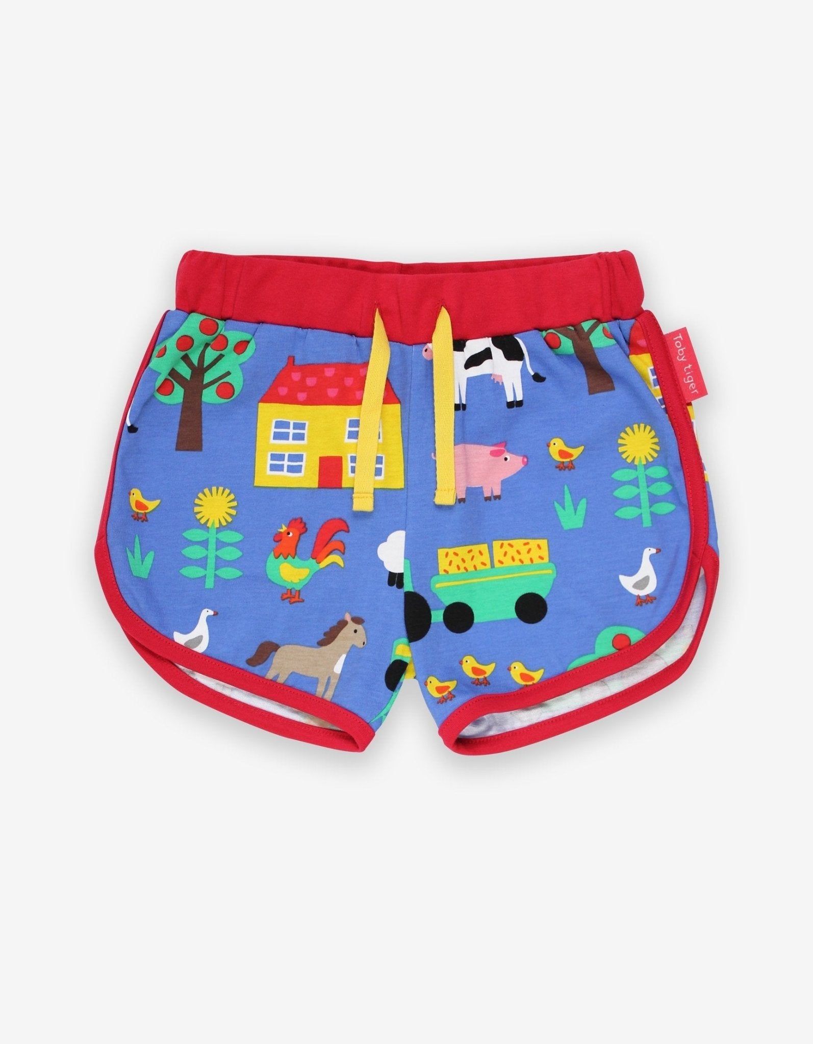 Bild von Toby Tiger Jogging Shorts mit Bauernhof Print