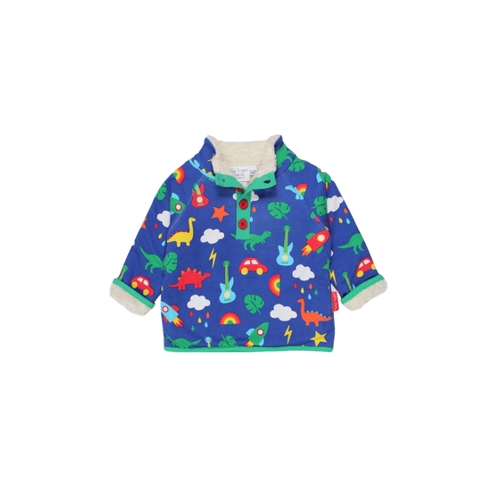 Bild von Toby Tiger Sweatshirt mit Fleece Futter und Dino- sowie Auto-Print