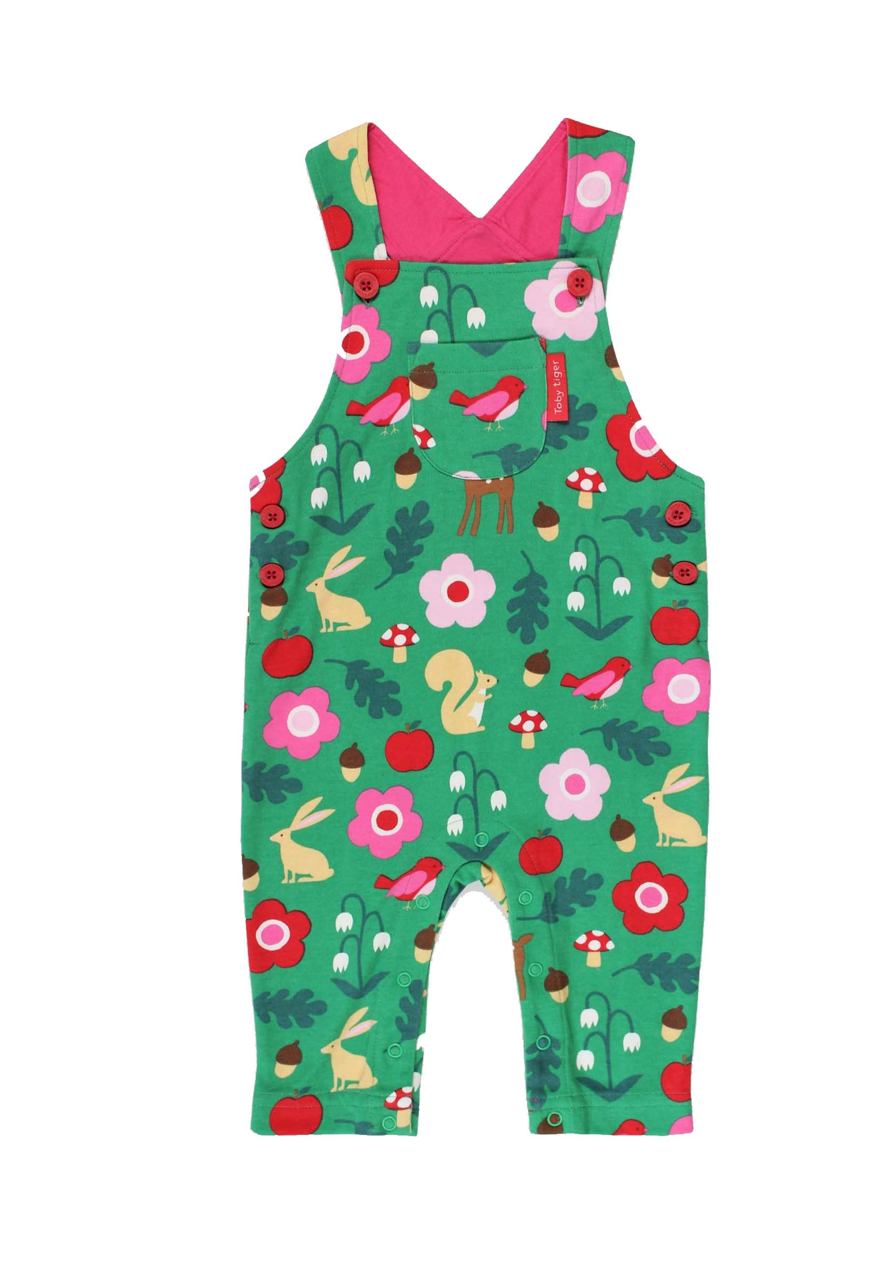 Bild von Toby Tiger Latzhose mit Wald Print