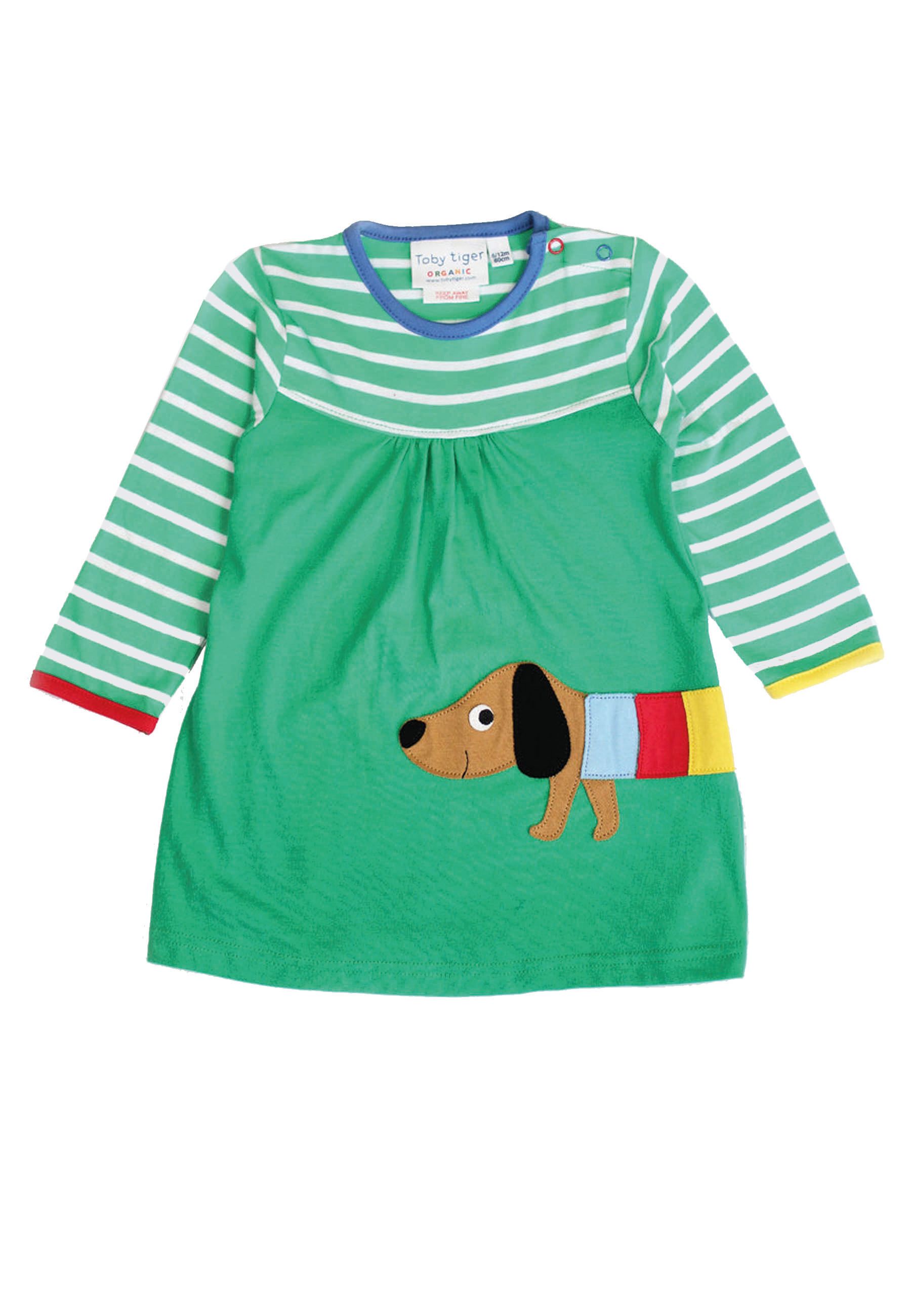 Bild von Toby Tiger Langärmeliges Kleid mit Wursthund-Applikation