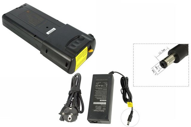 Bild von PowerSmart KL36HS92B E-Bike Akku Pedelec 14Ah/504Wh für Curtis, Cyco, ebikesolutions, ELFEI, e-Motion, ENIK mit Ladegerät Li-ion 14000 mAh (36 V)