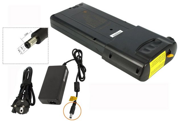 Bild von PowerSmart LEB36HS92B.916 E-Bike Akku für ANSMANN 10INR18/65-4 mit 2A Ladegerät Li-ion 14000 mAh (36 V)