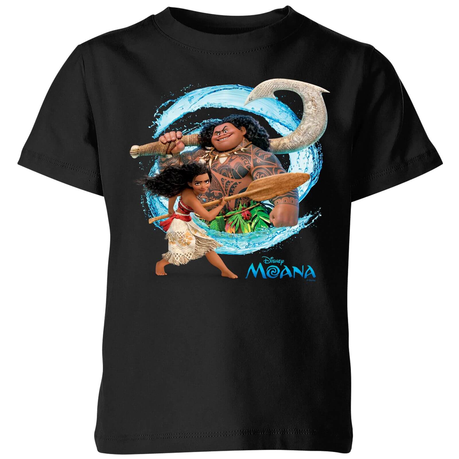 Bild von Vaiana (Moana) Wave Kinder T-Shirt - Schwarz - 5-6 Jahre