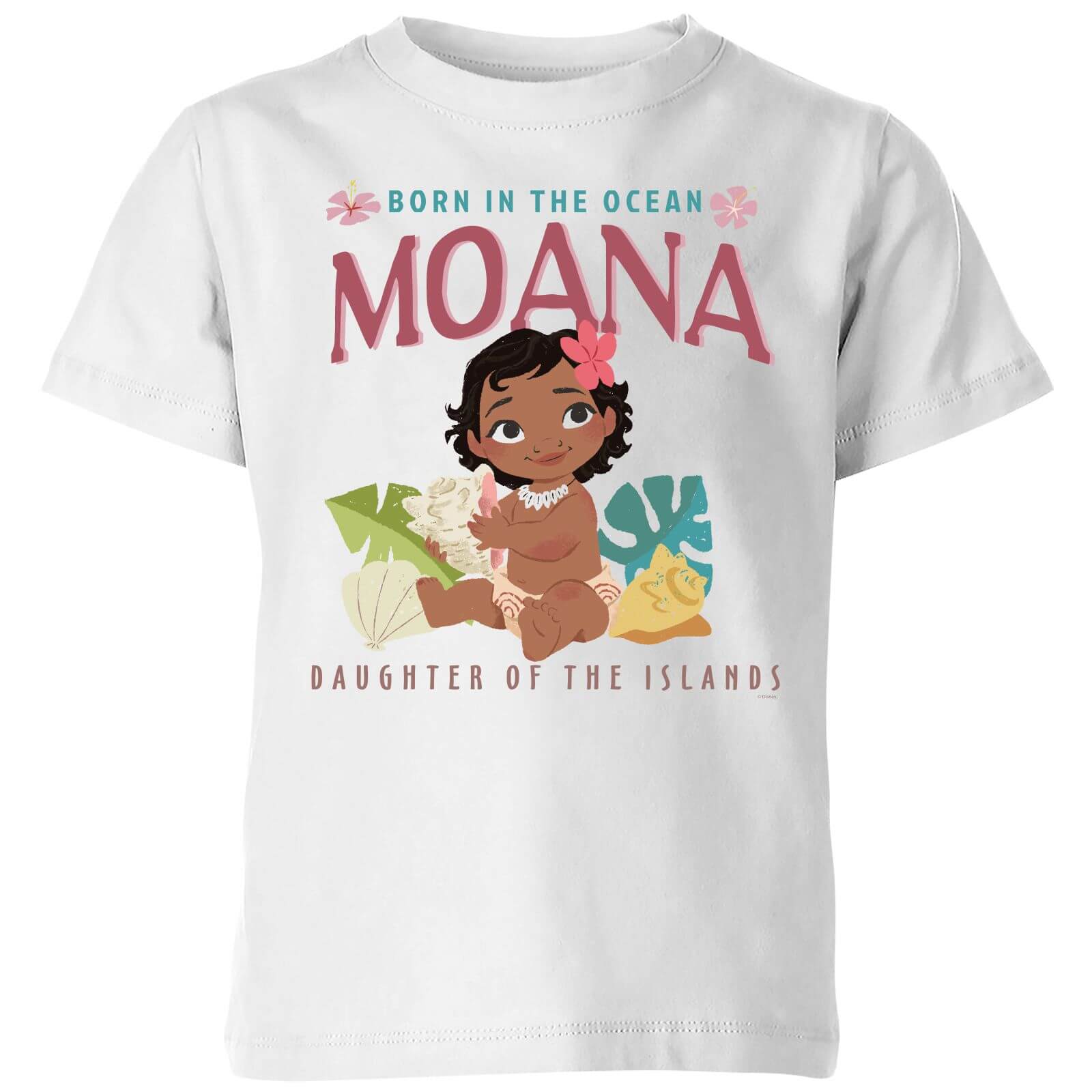 Bild von Vaiana (Moana) Born In The Ocean Kinder T-Shirt - Weiß - 3-4 Jahre