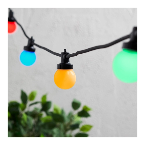 Bild von Pro Connect 90m 180er Party Lichterkette bunt koppelbar schwarzes Kabel