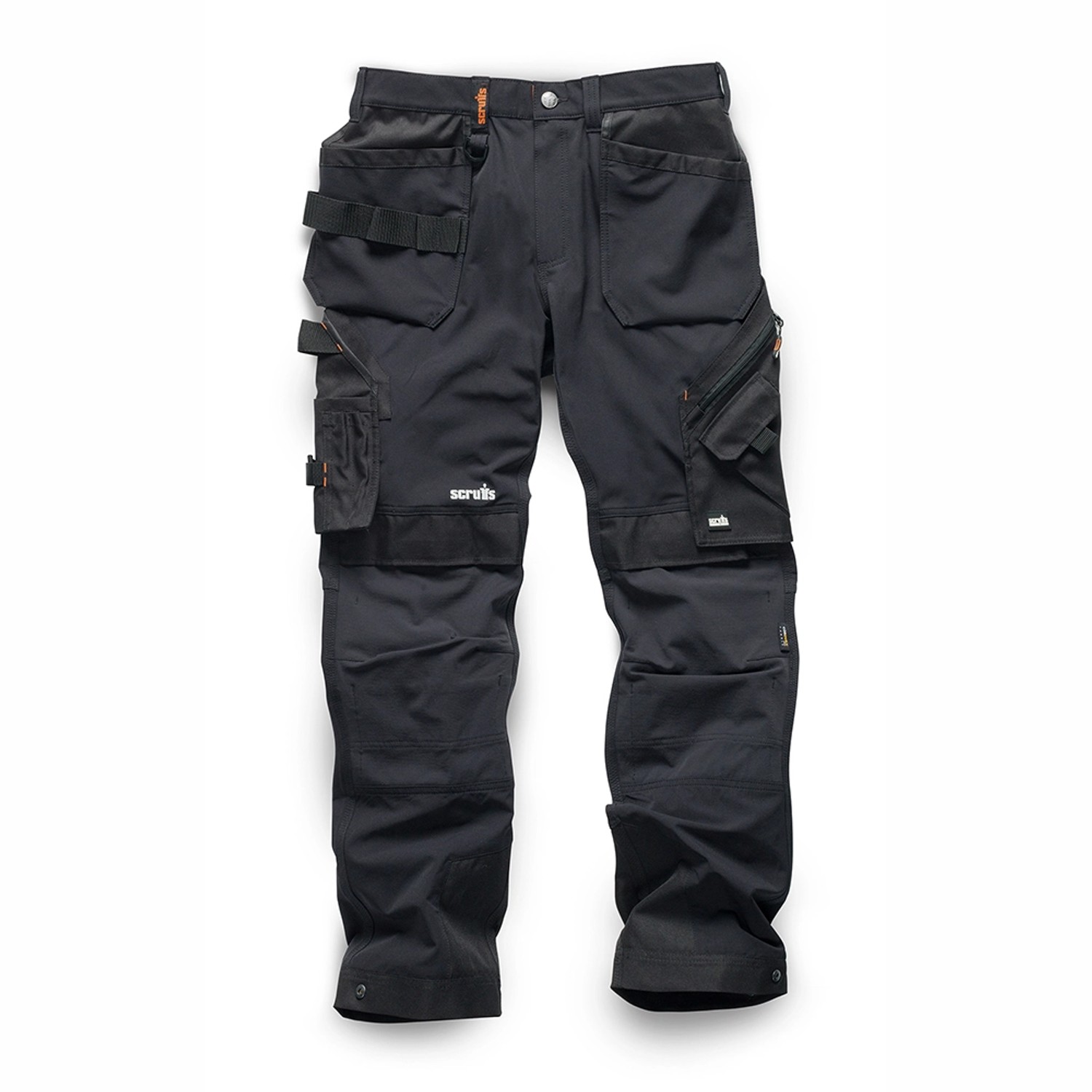 Bild von Scruffs Arbeitshose mit Holstertaschen Pro Flex Plus Schwarz Größe 22 kurz - 35x5x26