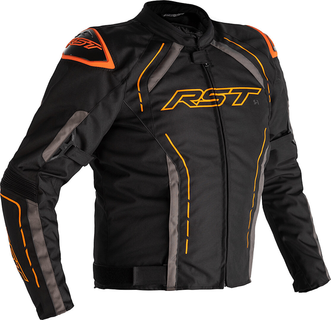 Bild von RST S-1 Motorrad Textiljacke, schwarz-grau-orange, Größe XL für Männer